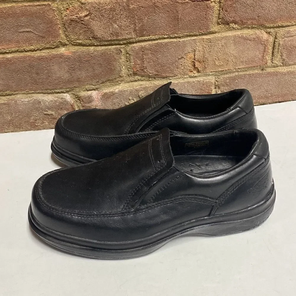 RED WING Steel Toe Slip-On Electrical Hazard Black Leather Loafer 6646 Size 7 EE